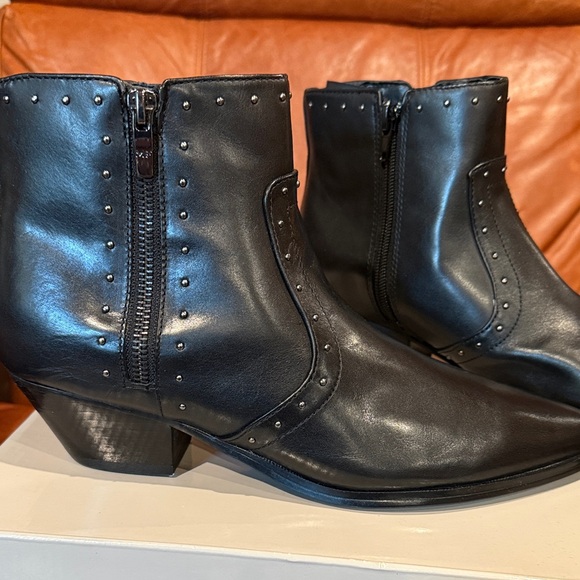 Black Leather Mark Fisher Women’s Ankle Boots - Picture 2 of 8